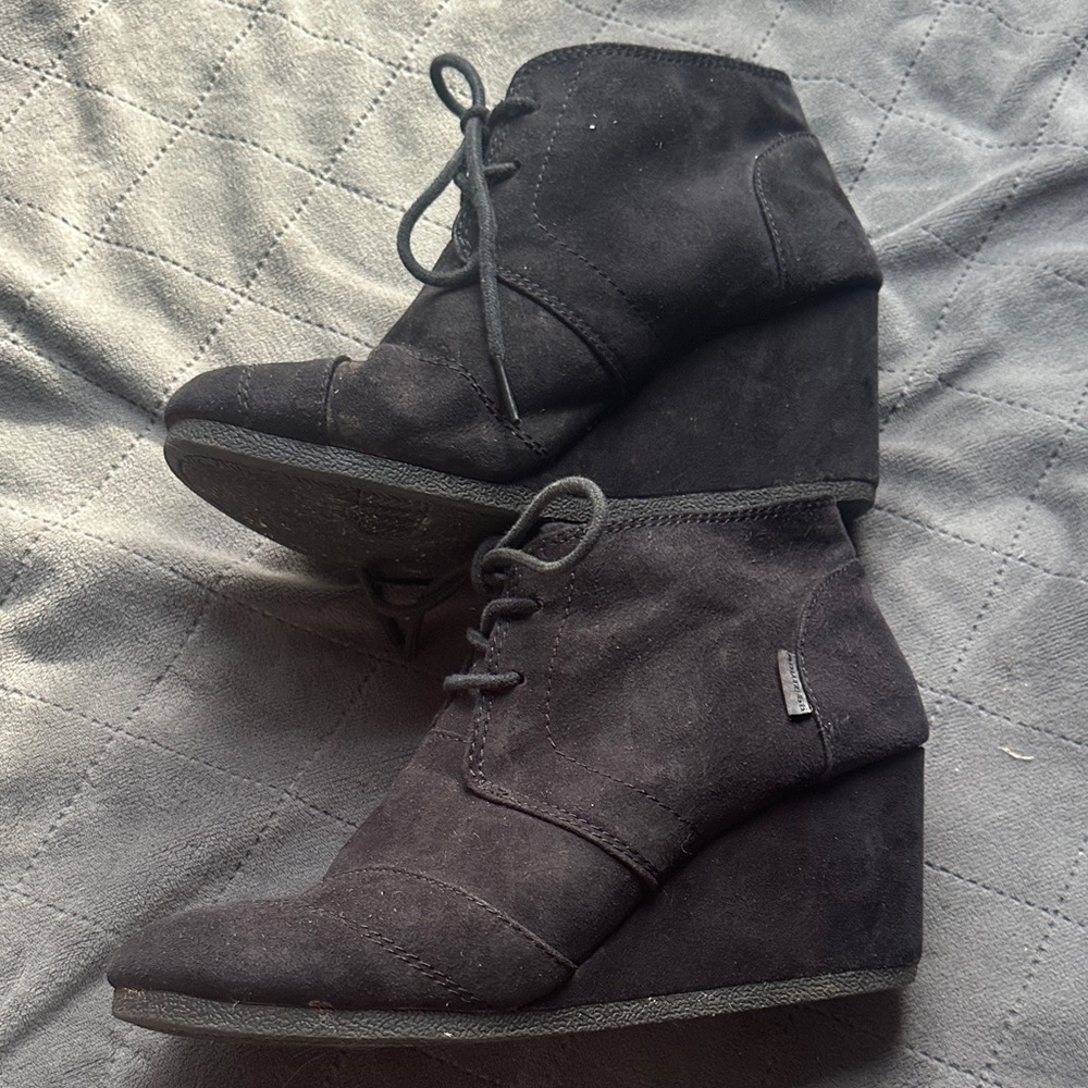 Route 66 Black Lace Up Boots for Women - Picture 7 of 7